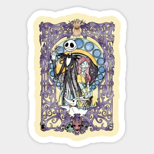 Jack and Sally, King and Queen, Nightmare before Christmas Sticker